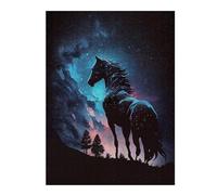 Puzzles for Teenagerss 52x38cm/1000pcs Galactic Horse Silhouette Adult Puzzles Brain Teaser Game Perfect Decoration Challenging Game Gifts 52x38cm/1000pcs