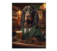 Puzzles for Teenagerss 52x38cm/1000pcs Gordon Setter in The Pub Jigsaw Puzzle Hands-on Game Staycation Kill Time Challenging Game Gifts 52x38cm/1000pcs