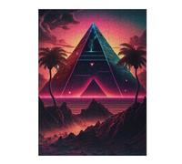 Puzzles for Teenagerss 52x38cm/1000pcs Neon Pyramid Sunset Adult Jigsaw DIY Toys Difficult Challenge Unique Birthday And Xmas Gifts 52x38cm/1000pcs