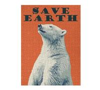 Puzzles for Teenagerss 52x38cm/1000pcs Original Save Earth Polar Bear Puzzles for Adults Brain Teaser Game Precision Cutting Fun at Home Activities, 52x38cm/1000pcs
