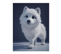 Puzzles for Teenagerss 52x38cm/1000pcs Snowy Arctic Wolf Pup Puzzles for Adults Brain Teaser Game Precision Cutting Fun at Home Activities, 52x38cm/1000pcs