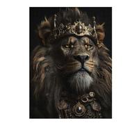 Puzzles for Teenagerss 52x38cm/1000pcs The King Wearing A Crown Jigsaw Puzzle Hands-on Game Staycation Kill Time Challenging Game Gifts 52x38cm/1000pcs