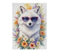 Puzzles for Teenagerss 52x38cm/1000pcs Watercolor White Wolf Art Adult Puzzles Brain Teaser Game Perfect Decoration Challenging Game Gifts 52x38cm/1000pcs