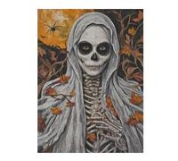 Puzzles for Teenagerss 52x38cm/1000pcs Witchy Portrait II - Gothic Skeleton Bride Jigsaw Puzzle Hands-on Game Staycation Kill Time Challenging Game Gifts 52x38cm/1000pcs