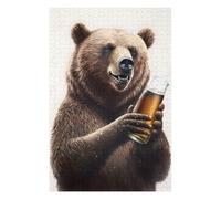 Puzzles for Teenagerss 75x50cm/1000pcs Bear And Beer Jigsaws for Adults Relax Games Perfect Decoration Unique Birthday And Xmas Gifts 75x50cm/1000pcs