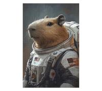 Puzzles for Teenagerss 75x50cm/1000pcs Capybara Astronaut Painting Jigsaw Puzzle Hands-on Game Staycation Kill Time Challenging Game Gifts 75x50cm/1000pcs
