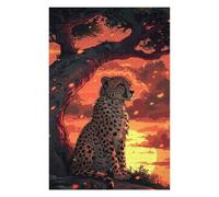 Puzzles for Teenagerss 75x50cm/1000pcs Cheetah Sunset Jigsaw for Adults Family Games Staycation Kill Time Christmas Birthday Gifts 75x50cm/1000pcs