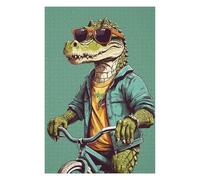 Puzzles for Teenagerss 75x50cm/1000pcs Crocodile Riding A BMX Jigsaws for Adults Relax Games Perfect Decoration Unique Birthday And Xmas Gifts 75x50cm/1000pcs