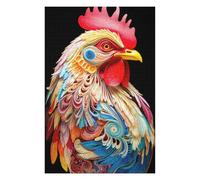 Puzzles for Teenagerss 75x50cm/1000pcs Fractal Chicken 01 Puzzles for Adults Brain Teaser Game Precision Cutting Fun at Home Activities, 75x50cm/1000pcs