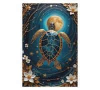 Puzzles for Teenagerss 75x50cm/1000pcs Golden Turtle Kintsugi Moon Jigsaw Puzzle Hands-on Game Staycation Kill Time Challenging Game Gifts 75x50cm/1000pcs