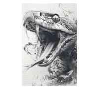 Puzzles for Teenagerss 75x50cm/1000pcs King Cobra Puzzles for Adults Brain Teaser Game Precision Cutting Fun at Home Activities, 75x50cm/1000pcs