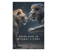 Puzzles for Teenagerss 75x50cm/1000pcs Never Give Up Puzzles for Adults Brain Teaser Game Precision Cutting Fun at Home Activities, 75x50cm/1000pcs