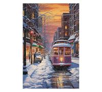 Puzzles for Teenagerss 75x50cm/1000pcs Nostalgic Winter Canvas Jigsaw Puzzle Hands-on Game Staycation Kill Time Challenging Game Gifts 75x50cm/1000pcs