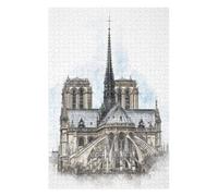 Puzzles for Teenagerss 75x50cm/1000pcs Notre Dame De Paris Jigsaws for Adults Relax Games Perfect Decoration Unique Birthday And Xmas Gifts 75x50cm/1000pcs
