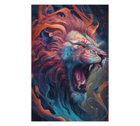 Puzzles for Teenagerss 75x50cm/1000pcs The Roaring Lion Jigsaw Puzzle Hands-on Game Staycation Kill Time Challenging Game Gifts 75x50cm/1000pcs