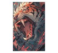 Puzzles for Teenagerss 75x50cm/1000pcs The Tigers Head Roars Puzzles for Adults Brain Teaser Game Precision Cutting Fun at Home Activities, 75x50cm/1000pcs