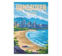 Puzzles for Teenagerss 75x50cm/1000pcs Vancouver Canada Puzzles for Adults Brain Teaser Game Precision Cutting Fun at Home Activities, 75x50cm/1000pcs