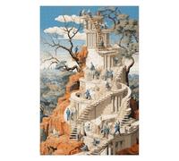 Puzzles for Teenagerss 75x50cm/1000pcs Workers Constructing Tower Jigsaw Puzzle Anti-Stress Toys Perfect Decoration Fun at Home Activities, 75x50cm/1000pcs