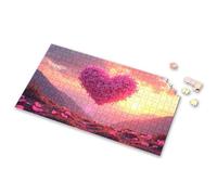 Puzzles For Toddlers 2-4 A Heart-Shaped Flower Blooms In The Mountains At Sunset Picture Puzzle Toys For Boys 6-8 Toys For Boys 4-6(500PCS)