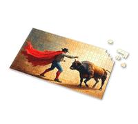 Puzzles For Toddlers 2-4 A Matador In Traditional Attire Faces An Aggressive Bull During A Dramatic Bullfight Picture Puzzle 3 Year Old Girl Gifts Spot It Game For Kids(500PCS)