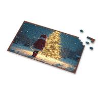 Puzzles For Toddlers 2-4 Christmas Night: A Child In Santa'S Costume Admires A Glowing Tre Picture Puzzle Puzzle Books For Adults Girl Toys Age 4-5(300PCS)