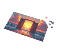 Puzzles For Toddlers 2-4 Door To Serenity: Sunset At The Sea Picture Puzzle 1000 Piece Puzzles 300 Piece Puzzle(1000PCS)