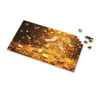 Puzzles For Toddlers 2-4 Gold Coins And Dollar Bills Falling From Above Picture Puzzle 3 Year Old Girl Gifts Spot It Game For Kids(300PCS)