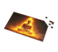 Puzzles For Toddlers 2-4 Golden Enlightenment: A Serene Buddha Statue Illuminated By Warm Picture Puzzle Puzzle Books For Adults Girl Toys Age 4-5(300PCS)