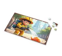 Puzzles For Toddlers 2-4 Little Firefighter Saving A Fish In The City Picture Puzzle Puzzle Books For Adults Girl Toys Age 4-5(500PCS)