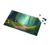 Puzzles For Toddlers 2-4 Magical Forest Path With Glowing Lights Picture Puzzle Puzzle 500 Pieces Jigsaw Puzzles 300 Pieces For Ad(500PCS)
