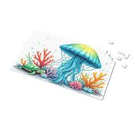 Puzzles For Toddlers 2-4 Ocean Life: Jellyfish And Turtle In Coral Reef Picture Puzzle 4 Year Old Boy Gift 100 Piece Puzzles For Kids(300PCS)