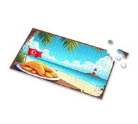 Puzzles For Toddlers 2-4 Turkish Delight On The Beach: A Coastal Feast With A View Picture Puzzle Toys For Boys 4-6 Easter Toys For Kids Ages 4-8(500PCS)