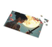 Puzzles For Toddlers 2-4 Woman With Tattoos Holding A Sword Under A Full Moon Picture Puzzle Toys For Boys 6-8 Toys For Boys 4-6(500PCS)