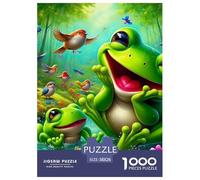Puzzles Frog 1000 Pieces Puzzle Games Cute Animal Theme Decoration Puzzle Gifts for Men for Kids And Adults 38x26cm/1000pcs