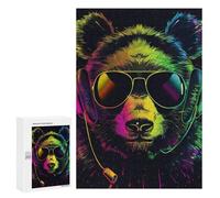 Puzzles Für Erwachsene 300 PCS Puzzles Colorful Monkey DJ Headphones Art Puzzles Für Erwachsene, Familienaktivitäten, Schwierig Und Herausfordernd, Ideal Als Geschenk 300 PCS