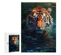 Puzzles Für Erwachsene 300 PCS Tiger in Amazon Jungle Puzzles Für Erwachsene Fördern Das Gedächtnis, Eltern-Kind-Interaktion, Denksportaufgaben, Familienspiele 300 PCS