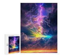 Puzzles Für Erwachsene 500 PCS Electric Sky Rainbow Puzzles Für Erwachsene Fördern Das Gedächtnis, Eltern-Kind-Interaktion, Denksportaufgaben, Familienspiele 500 PCS