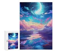 Puzzles Für Teenager 300 PCS Magical Moonlit Reflections Puzzles Für Erwachsene Puzzlemuster-Zusammenbau Herausfordernd Zu Lösen Familienspaß & Spieleabend 300 PCS