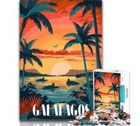 Puzzles Galapagos Sunset Bliss Puzzles 1000 Pieces for Adults,Educational Games Home Decoration Deal As Gifts for The Whole Family 75x50cm