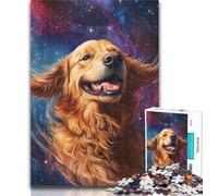 Puzzles Galaxy Golden Retriever 1000 Piece Jigsaw Puzzle for Adults And Teenagers,Educational Game for Birthday, Chrismas for And Age 14 50x75cm