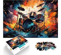 Puzzles Games Colorful drum painting Puzzle 1000 Pieces Jigsaws Wooden Jigsaw Puzzles Educational Game Challenge Toy Difficult Hard Jigsaw Puzzles (50x75cm)