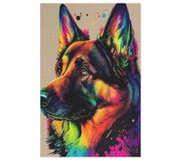 Puzzles German Shepherd 1000 Pieces Jigsaw Puzzles For Adults Suitable For Adults And Children 12 And Up Wooden Puzzles Fun Puzzles Games (78×53cm)