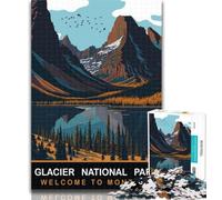 Puzzles Glacier National Park 1000 Piece Jigsaw Puzzles for Teenagers,Birthday Present, Gifts, Wall Art for And Age 14 Years Up 26x38cm