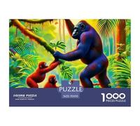 Puzzles Gorilla 1000 Piece Jigsaw Challenge Toy Jungle Animal Theme Decoration Puzzle Gifts for Men for Kids And Adults 70x50cm/1000pcs