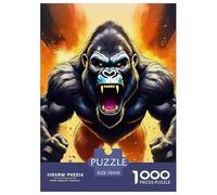 Puzzles Gorilla 1000 Piece Jigsaw Challenge Toy Jungle Animal Theme Decoration Puzzle Ladies' Gifts for Kids And Adults 70x50cm/1000pcs