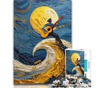 Puzzles Guitar Playing Oil Painting Jigsaw Puzzles for Adults 1000 Pieces,for Educational Game Challenge Toy Artists Collection, Fine Art 50x75cm
