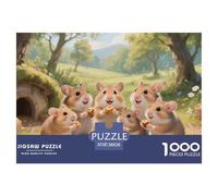 Puzzles Hamster 1000 Piece Challenge Toy for Adults,Pastoral Picnic Impossible Jigsaw Puzzles 1000 Pieces Educational Game Home Decoration 38x26cm/1000pcs
