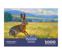 Puzzles Hare 1000 Pieces Challenge Game for Adults,Summer Grassland Landscape Impossible Jigsaw Puzzles 1000 Pieces Educational Games Home Decoration 70x50cm/1000pcs