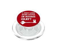 Puzzles I Just Love Being Locked in Rooms Okay Escape Room PopSockets PopGrip for MagSafe
