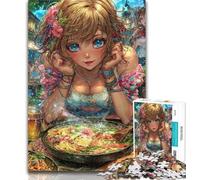 Puzzles Japanese Anime Girls 1000 Piece Jigsaw Puzzles for Adults & Teens,Toys Educational Games Stress Relieving Wishlist with Santa Claus 50x75cm
